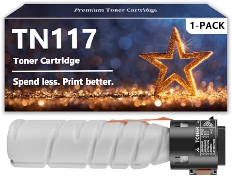 TN117 Toner Cartridges Compatible for Konica Minolta TN 117 TN117H Toner for Bizhub 164 184 185 185e 7718 7818 7818e 7721 Printers, 1 Pack