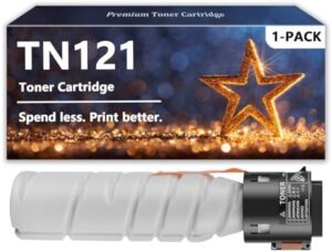 TN121 Toner Cartridges Compatible for Konica Minolta TN 121 A3VW084 Toner for Bizhub 7223 7228 7121i 215i 216 Printers, 1 Pack