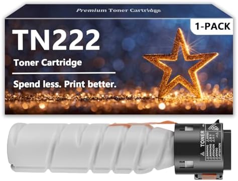 TN222 Toner Cartridges Compatible for Konica Minolta TN 222 TN222H Toner for Bizhub 206 226 236 266 306 Printers, 1 Pack