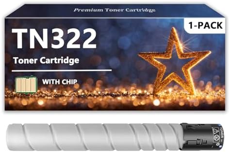 TN322 Toner Cartridges Compatible for Konica Minolta TN 322 A33K030 Toner for Bizhub 224e 284e 364e Printers, 1 Pack