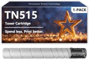 TN515 Toner Cartridges Compatible for Konica Minolta TN 515 A9E8030 Toner for Bizhub 458 558 458e 558e 658e Printers, 1 Pack