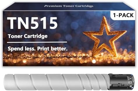 TN515 Toner Cartridges Compatible for Konica Minolta TN 515 A9E8030 Toner for Bizhub 458 558 458e 558e 658e Printers, 1 Pack