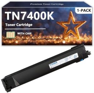 TN7400 Toner Cartridges Compatible for Konica Minolta TN7400K TN7400C TN7400M TN7400Y Toner for Magicolor 7400 7440 7450 7450II Printers, 1 Black