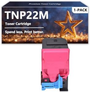 TNP22 Toner Cartridges Compatible for Konica Minolta TNP22K TNP22C TNP22M TNP22Y Toner for Bizhub C35 C35P Printers, 1 Magenta