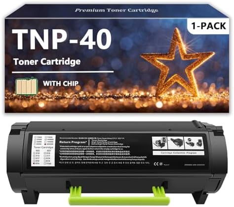 TNP40 Toner Cartridges Compatible for Konica Minolta TNP40 TNP-40 A6WN01F Toner for Bizhub 4020 Printers, 1 Pack