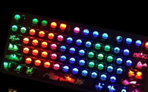 Transparent Design keycap Series PBT Dye Upgrade 108 Keycap Set OEM Profile Keycaps Keyset with Puller for Cherry Mx Gateron Kailh Switch Mechanical Keyboard (Pikachu Sidetrans)