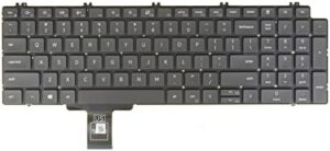 US English Laptop Keyboard for Dell Precision 7550 7560 7750 7760 01WYH2 1WYH2 Gray Black, Without Backlight
