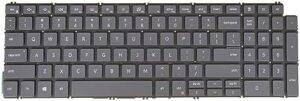 US English Layout- Laptop Keyboard for Dell Inspiron 7500 2in1, 7506 2in1, 7590 2in1, 7591 2in1, 7706 2in1, 00WNM6 0WNM6 01FRFK 1FRFK, Backlit, Gray Black, No Frame