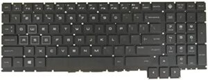 US Enlgish Layout- Laptop Keyboard for HP Omen 15-ce100 15t-ce100 15-ce199nr 15-ce198wm 9Z.NEABQ.101 NSK-XG1BQ, RGB Colorful Backlit
