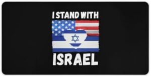U.S.A Israel Stand with Desk Mouse Mat Laptop Pad Desktop Protector Non-Slip Keyboard Pads for Office Gamer