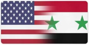 U.S.A Syria Flag Desk Mouse Mat Laptop Pad Desktop Protector Non-Slip Keyboard Pads for Office Gamer
