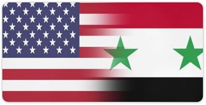 U.S.A Syria Flag Desk Mouse Mat Laptop Pad Desktop Protector Non-Slip Keyboard Pads for Office Gamer