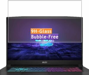 Vaxson Tempered Glass Screen Protector, compatible with MSI Katana A15 AI B8V B8VG B8VF B8VE 15.6″ Laptop Visible Area Cover Only, 9H Film Protector [Not Full Coverage]