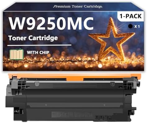 W9250MC W9251MC W9253MC W9252MC Toner Cartridge Compatible for HP, Quality Toner Cartridges for HP Laserjet Enterprise Flow MFP X57945 Printers, 1 Black