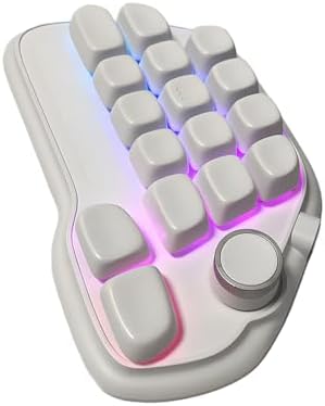 Wireds USB Mechanical Number Pad 17 Key Hot Swappable with RGBs Backlight and PBTs Keycaps VIA Programmable for Laptop PC
