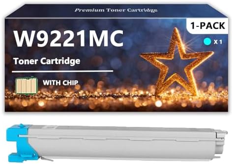 for HP W9220MC W9221MC W9223MC W9222MC Toner Cartridge, Quality Toner Cartridges for HP Color Laserjet Managed MFP E78228dn E78228dn Printers, 1 Cyan